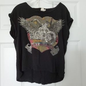 Black graphic vintage t shirt medium Forever 21